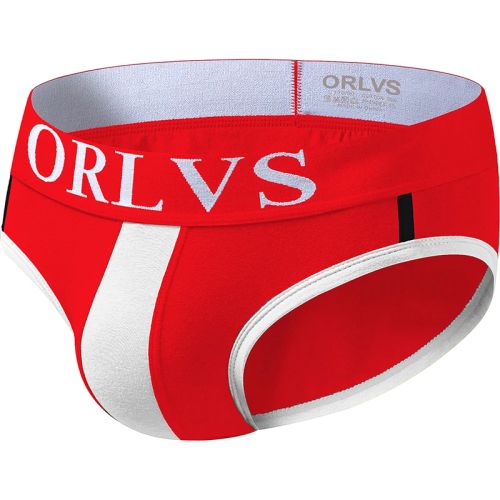 ORLVS Cotton Briefs - Comfortable & Stylish Men’s Underwear - OR01-red / L