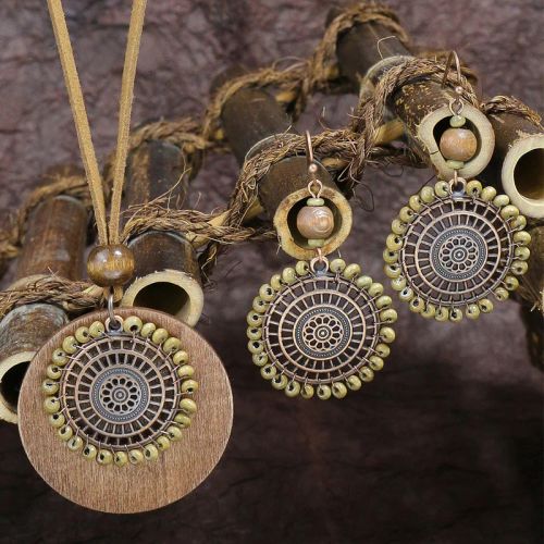 Vintage Necklace & Earrings Set - Elegant Fashion Jewellery - Style 2