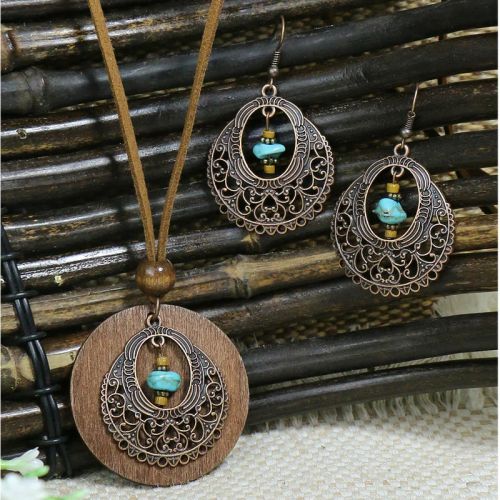Vintage Necklace & Earrings Set - Elegant Fashion Jewellery