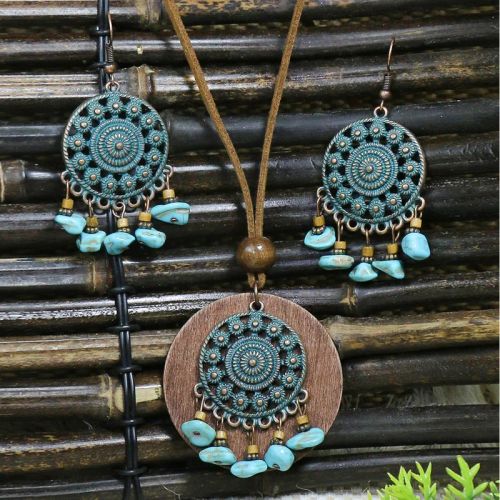 Vintage Necklace & Earrings Set - Elegant Fashion Jewellery - Style 5