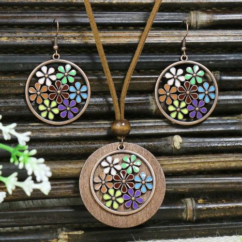 Vintage Necklace & Earrings Set - Elegant Fashion Jewellery - Style 8