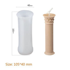 Flexible Non-Stick Silicone Candle Mould - Durable Human Figure Design - Lotus Roman column