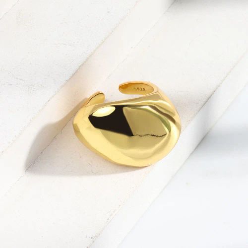 QMCOCO Trendy Geometric Wedding Bands - Fashionable Metal Rings - R1734
