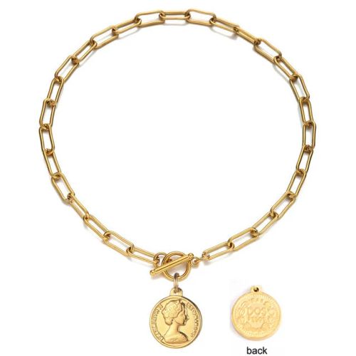 Stainless Steel Toggle Choker Necklace - Versatile Fashion Accessory