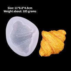 Simulated Bread Candle Silicone Mold Creative French Snack Croissant Design DIY Art Soap Aromatherapy Candle Making