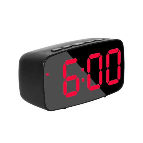 Amuixui Digital Alarm Clock with LED Display & 5 Smart Modes - Arc-Red