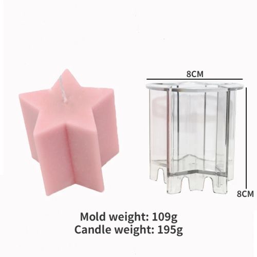 ZINBOOM Star-Shaped Candle Mold | Durable PC Material | Ideal for Crafting
