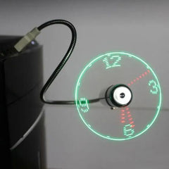 MOONBIFFY USB Fan with Time Display - Compact & Noiseless Cooling Gadget