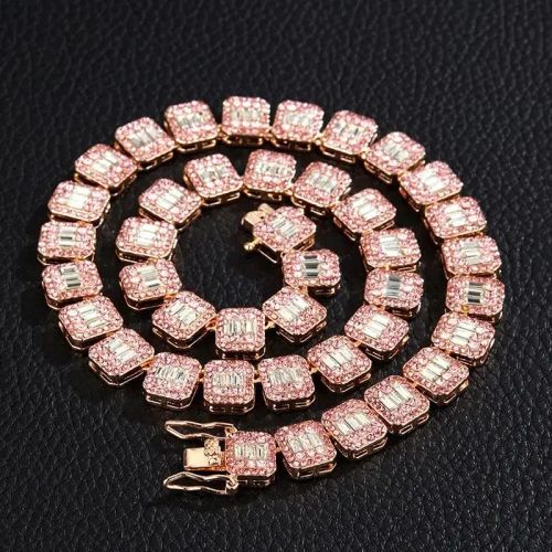 Stylish Geometric Chain Necklace - Customised Design - Fashion Accessory - necklace 14inch / rose gold 12mm