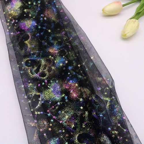 DHANXINZ Colourful Star Mesh Fabric - Stylish Decoration for Events