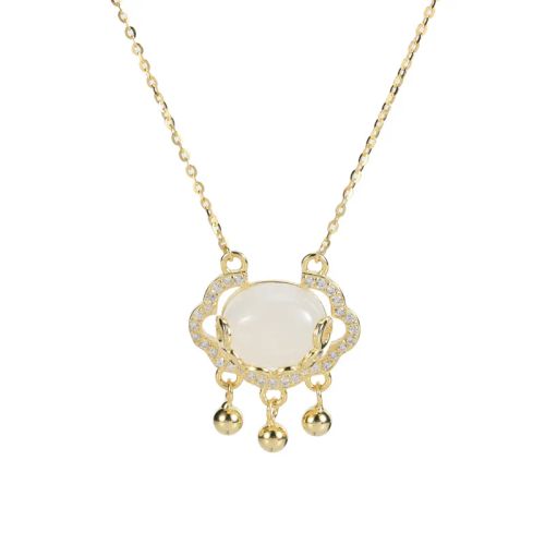 VENTFILLE Jade Necklace - Elegant Design for Stylish Occasions - Light Red
