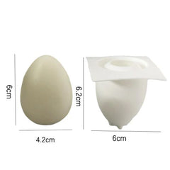 3D Silicone Egg Candle Mold for DIY Baking & Home Decor Crafting