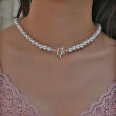 Bohemian Multilayer Pearl Necklace - Trendy Geometric Fashion