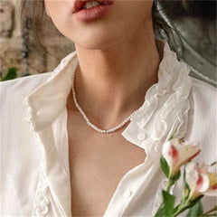 Bohemian Multilayer Pearl Necklace - Trendy Geometric Fashion