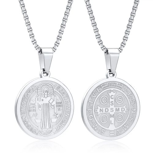 mprainbow Saint Benedict Pendant Necklace - Stylish Religious Amulet