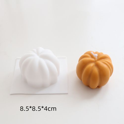 3D Pumpkin Candle Silicone Mold for DIY Halloween Crafts & Soap Making