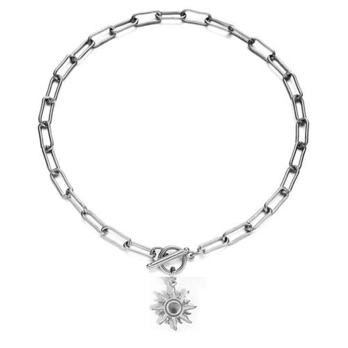 Stainless Steel Toggle Choker Necklace - Versatile Fashion Accessory