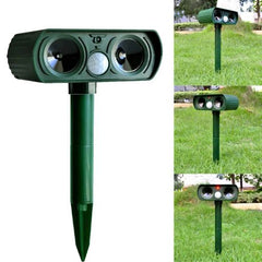 Solar Ultrasonic Animal Repeller - Effective Outdoor Pest Control Device