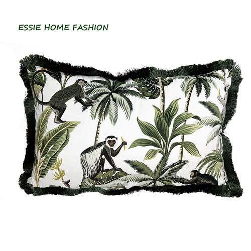 ESSIE HOME Velvet Cushion Cover - Stylish Animal Print - 45x45cm