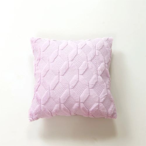 CANIRICA Plush Geometric Cushion Cover for Nordic Home Decor 45x45cm - Light Purple / 50x50cm