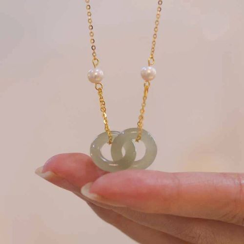 VENTFILLE Jade Necklace - Elegant Design for Stylish Occasions - ROYAL BLUE