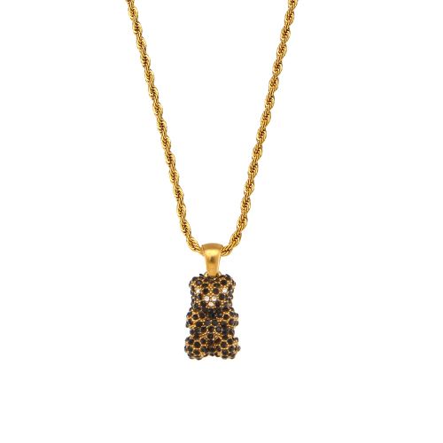 MamacitaSlay Trendy Animal Pendant Necklace - Waterproof Stainless Steel - Black
