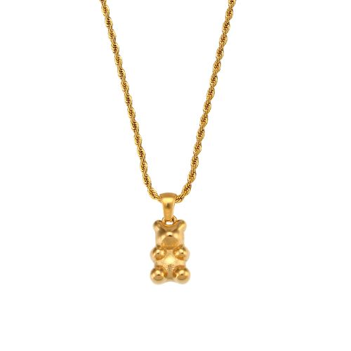 MamacitaSlay Trendy Animal Pendant Necklace - Waterproof Stainless Steel - Gold