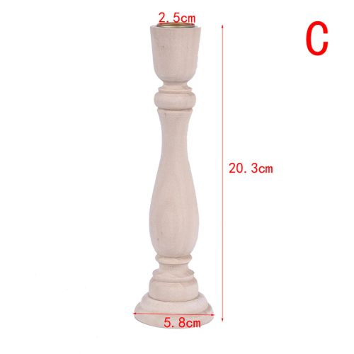 Retro Wooden Candlestick Holders for Elegant Home Decor & Weddings