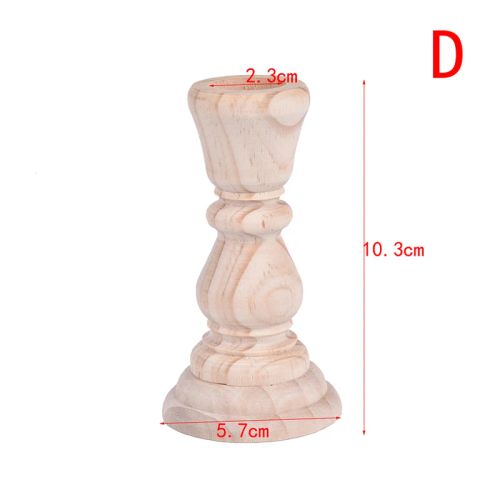 Retro Wooden Candlestick Holders for Elegant Home Decor & Weddings
