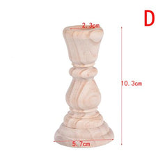 Retro Wooden Candlestick Holders for Elegant Home Decor & Weddings
