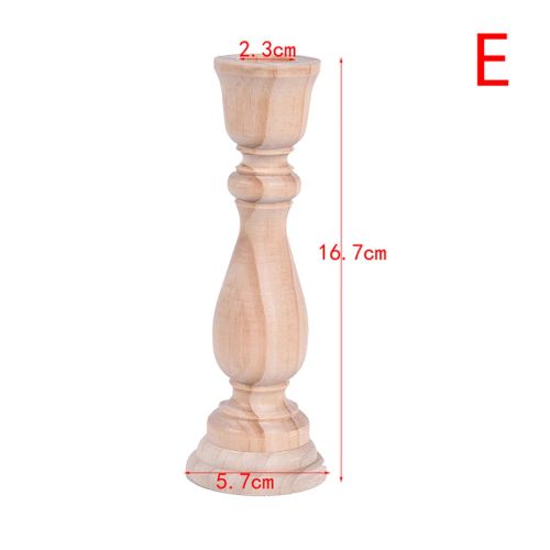 Retro Wooden Candlestick Holders for Elegant Home Decor & Weddings