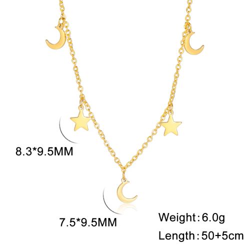 HIPEE Stainless Steel Pendant Necklace - Durable Fashion Accessory - Gold Color 1