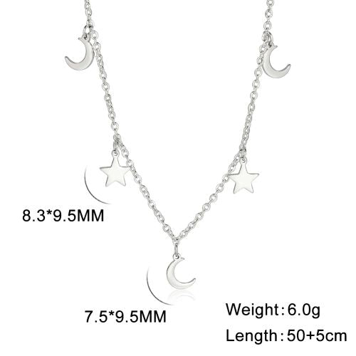 HIPEE Stainless Steel Pendant Necklace - Durable Fashion Accessory - Steel Color 1