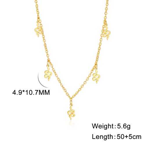 HIPEE Stainless Steel Pendant Necklace - Durable Fashion Accessory - Gold Color 2