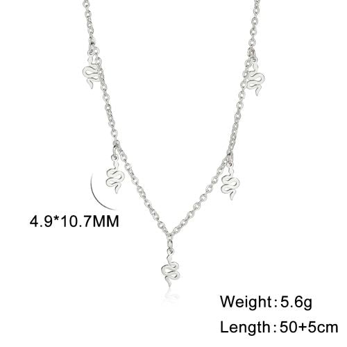 HIPEE Stainless Steel Pendant Necklace - Durable Fashion Accessory - Steel Color 2