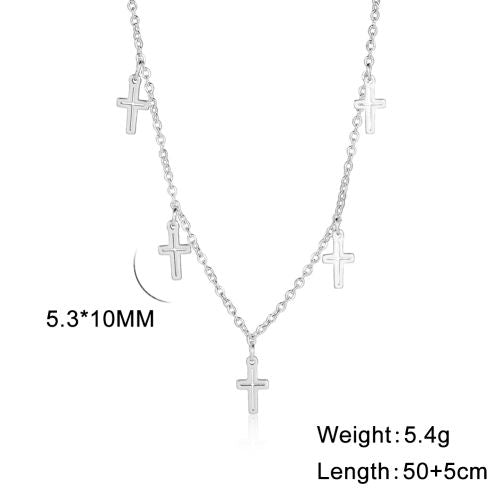 HIPEE Stainless Steel Pendant Necklace - Durable Fashion Accessory - Steel Color 4