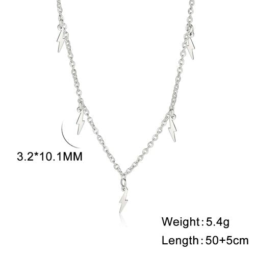 HIPEE Stainless Steel Pendant Necklace - Durable Fashion Accessory - Steel Color 6