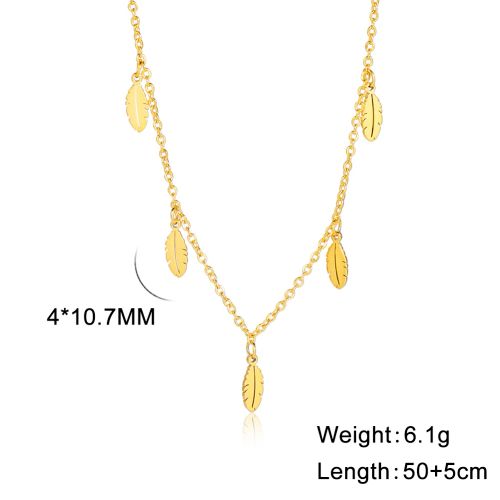 HIPEE Stainless Steel Pendant Necklace - Durable Fashion Accessory - Gold Color 7