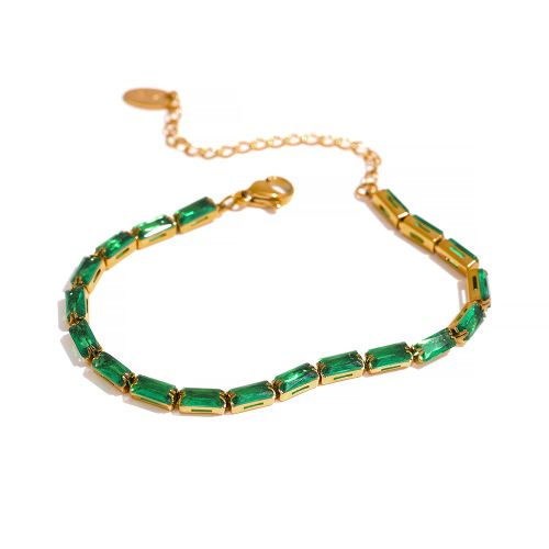 Yhpup Elegant Geometric Pendant Necklace & Bracelet Jewelry Set
