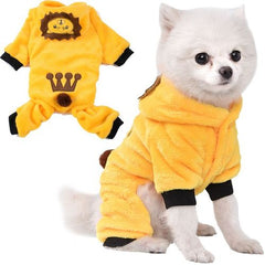 Cute Flannel Dog Hoodie - Comfortable Pet Clothes for All Seasons