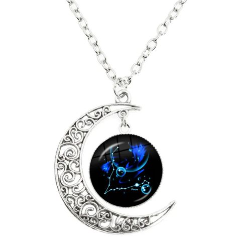 MSCHENGDORIS Moon Pendant Necklace - Trendy Fashion Accessory