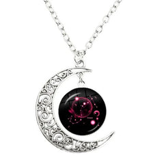MSCHENGDORIS Moon Pendant Necklace - Trendy Fashion Accessory
