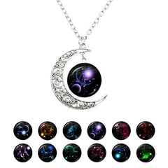 MSCHENGDORIS Moon Pendant Necklace - Trendy Fashion Accessory