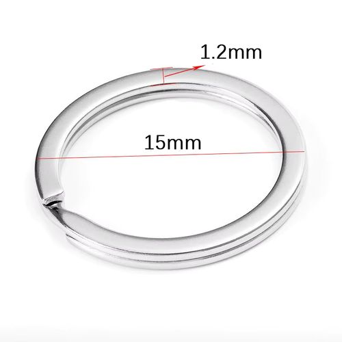 MOONMADE Stainless Steel Key Rings Set - Durable Round Split Rings for DIY - 15mm