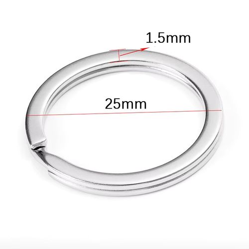 MOONMADE Stainless Steel Key Rings Set - Durable Round Split Rings for DIY