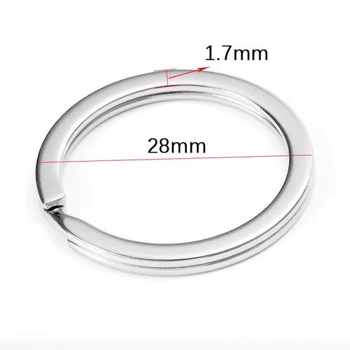 MOONMADE Stainless Steel Key Rings Set - Durable Round Split Rings for DIY