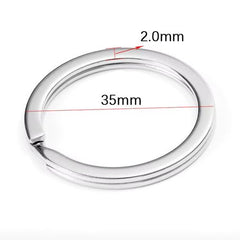 MOONMADE Stainless Steel Key Rings Set - Durable Round Split Rings for DIY