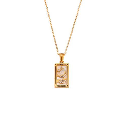 MamacitaSlay Zircon Moon Pendant Necklace - Trendy Fashion Accessory