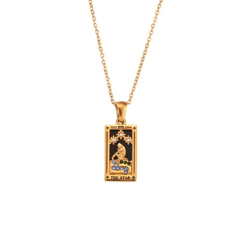 MamacitaSlay Zircon Moon Pendant Necklace - Trendy Fashion Accessory - Star