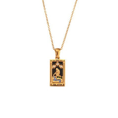 MamacitaSlay Zircon Moon Pendant Necklace - Trendy Fashion Accessory